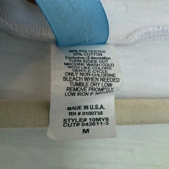 Women's Graphic V-Neck Tee - White, Yellow, and Pink - Picture 4 of 5